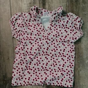 Gymboree Short Sleeve Girls Polo w/ Cherries